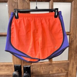 Nike Dri Fit Running Shorts Women Orange Purple Athletic Workout Sz S
